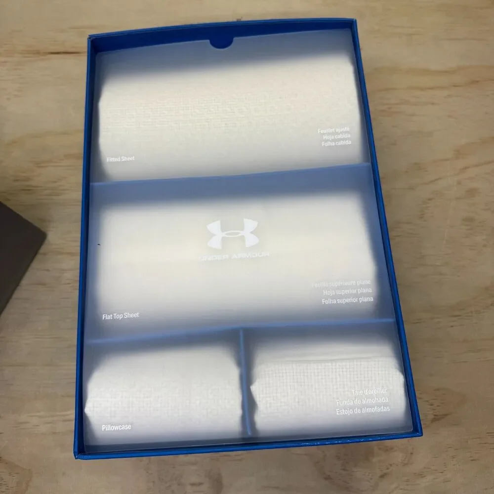NEW Under Armour Athlete Recovery Bedding FULL Sheet Set White 1325132 100